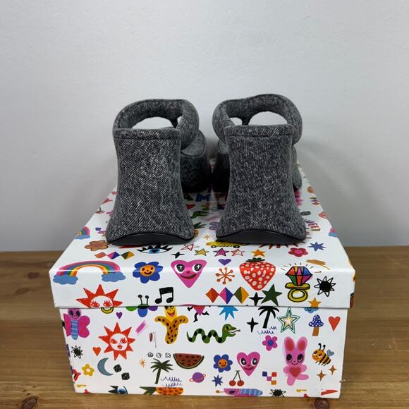 New Jeffrey Campbell Denim Drippin Sandal in Black Women's 7 - Picture 5 of 7